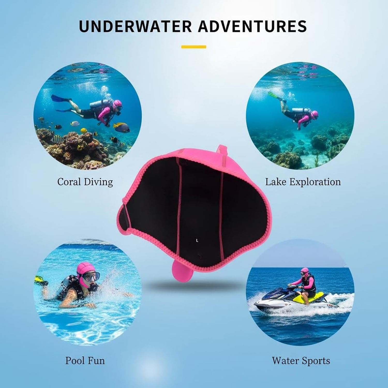 Neoprene Diving Hood 7mm Wetsuit Surf Free Diving Hat Cap Helmet for Men - Soft Upright Design, Adjustable Fit, Durable Material for Snorkeling and Surfing