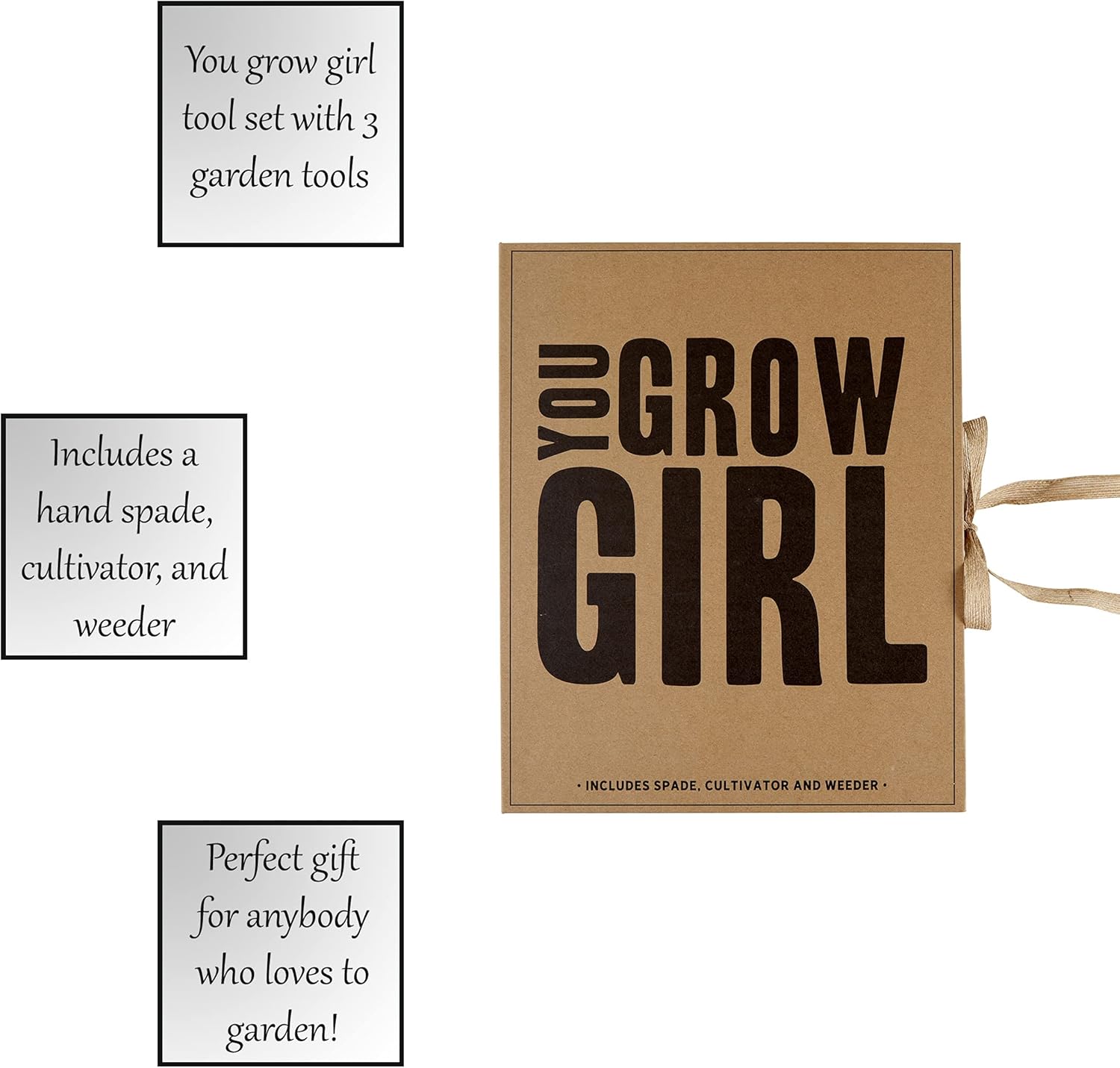 Santa Barbara Design Studio Garden Tools Pure Design Cardboard Book Gardening Essentials Gift Set, 3-Pieces, You Grow Girl Set : Patio, Lawn & Garden