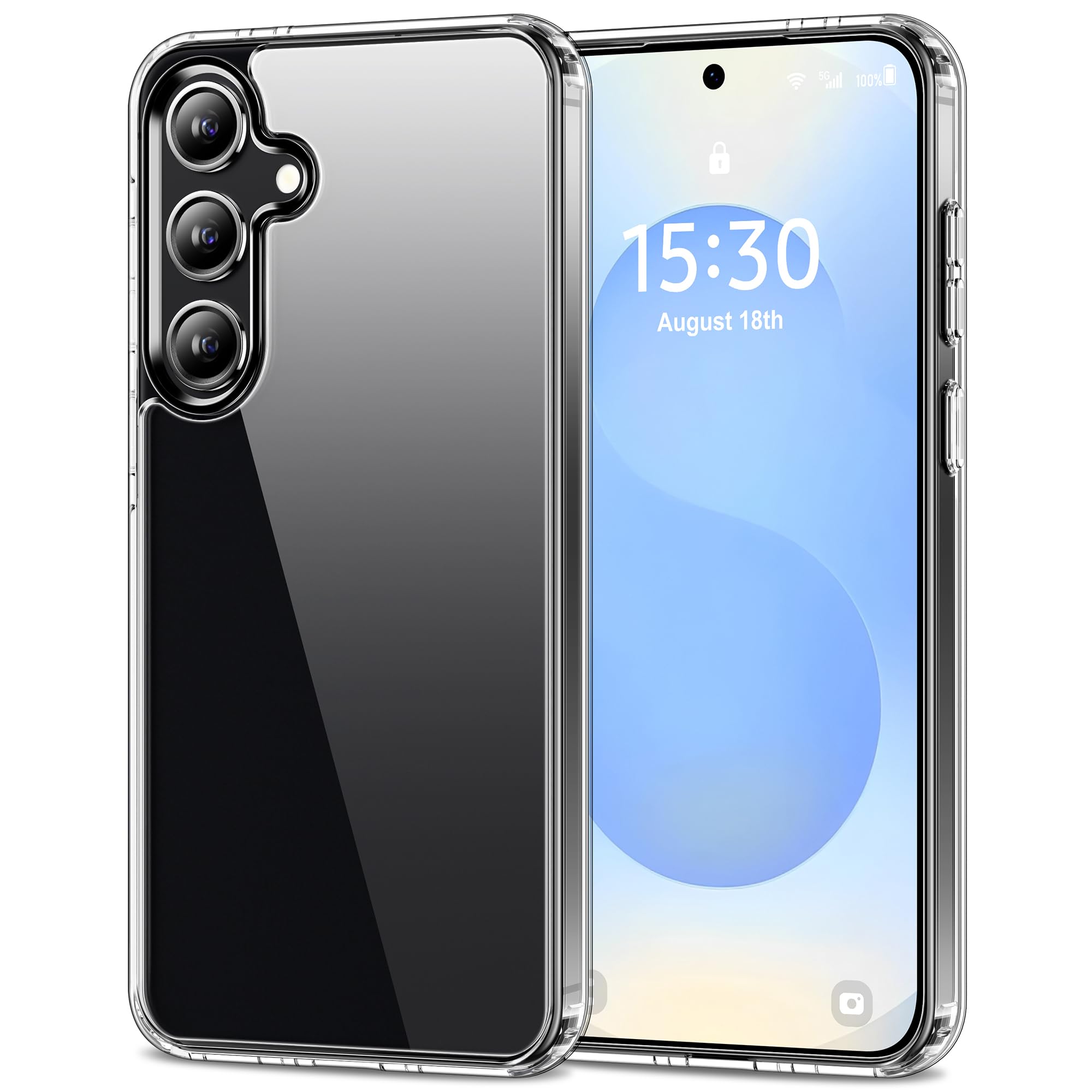 HOOMIL Case for Samsung Galaxy S25 FE, Anti-Yellowing, Clear | Shockproof & Drop Protection, Scratch Resistant, Wireless Charging Compatible, Transparent Hard Back Phone Cover Samsung Galaxy S25 FE Clear