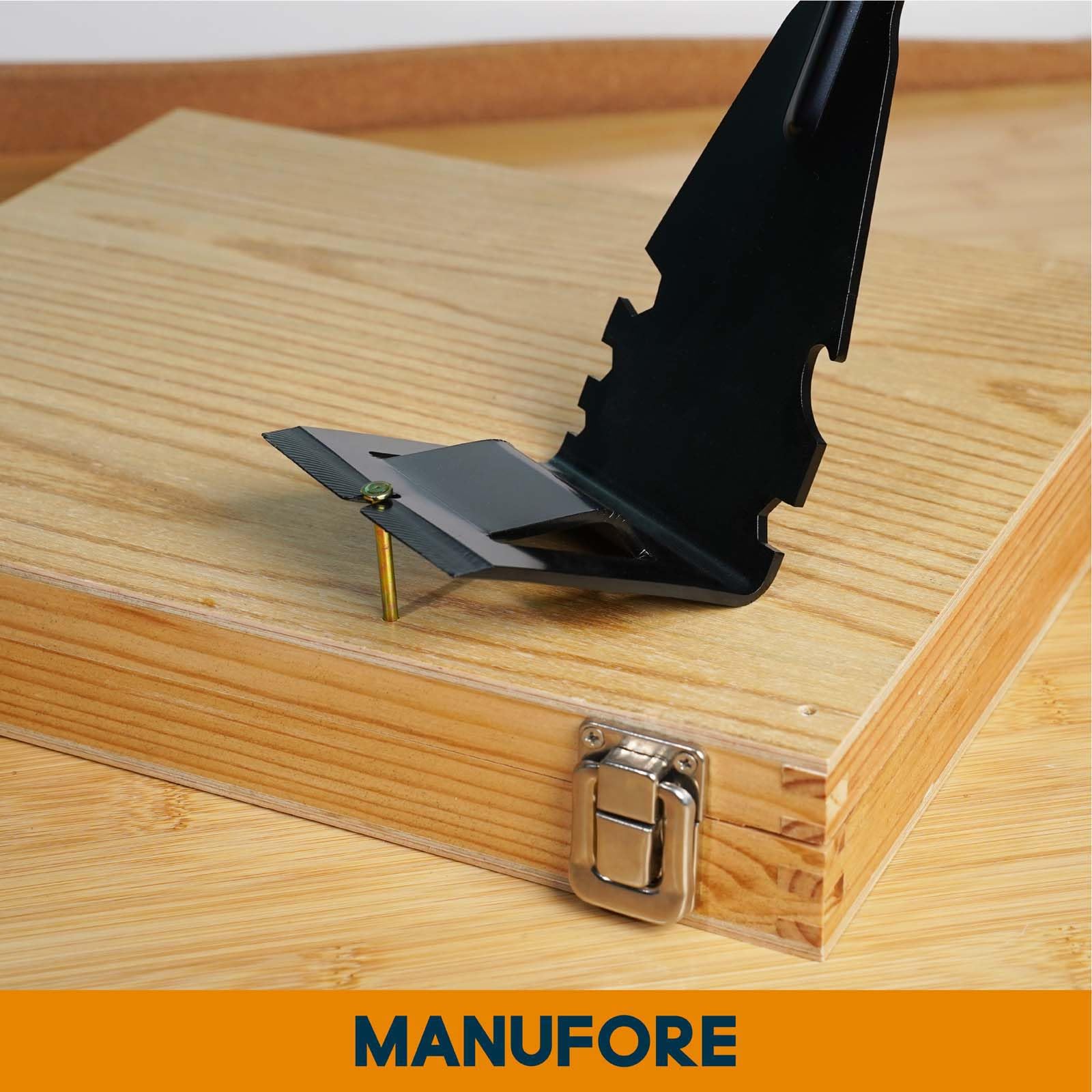 MANUFORE Set de 2 Outils de Dépose de Moulures (75 mm + 100 mm), Leviers Arrache-Moulure Robustes pour Plinthes, Encadrements de Porte et Clous