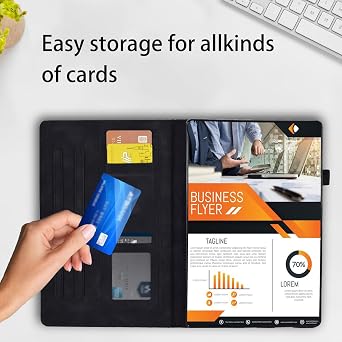 Case for iPad Mini 7 (A17 Pro) 2024 7th Generation/iPad MINI 6th Generation 2021 8.3 inch, PU Leather Folio Flip Cover Smart Shell with Auto Sleep/Wake Multi Angle Viewing Stand, Black