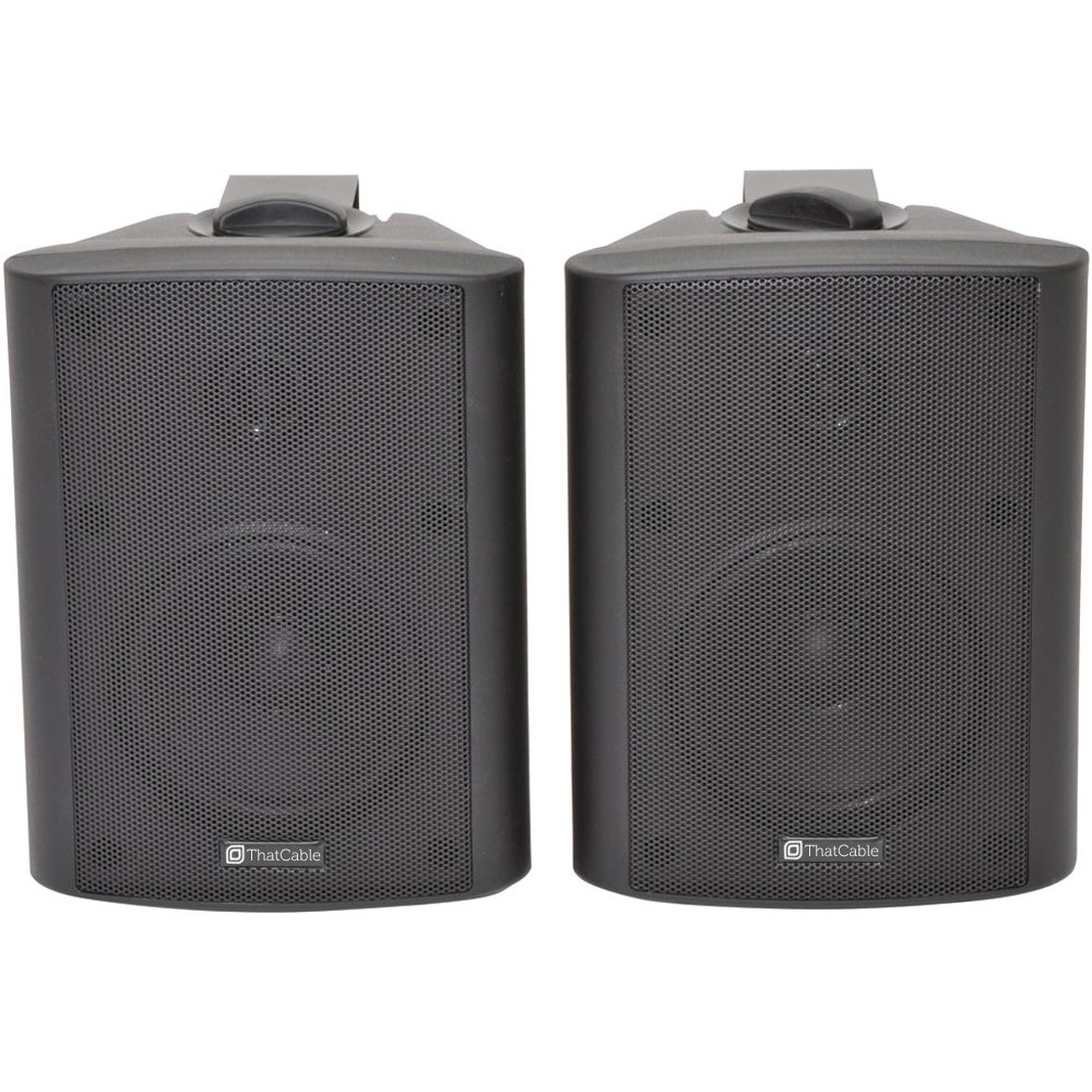 Paire d'enceintes stéréo 2 voies 13,3 cm 90 W 8 Ohm Noir Fond mural Hi-Fi