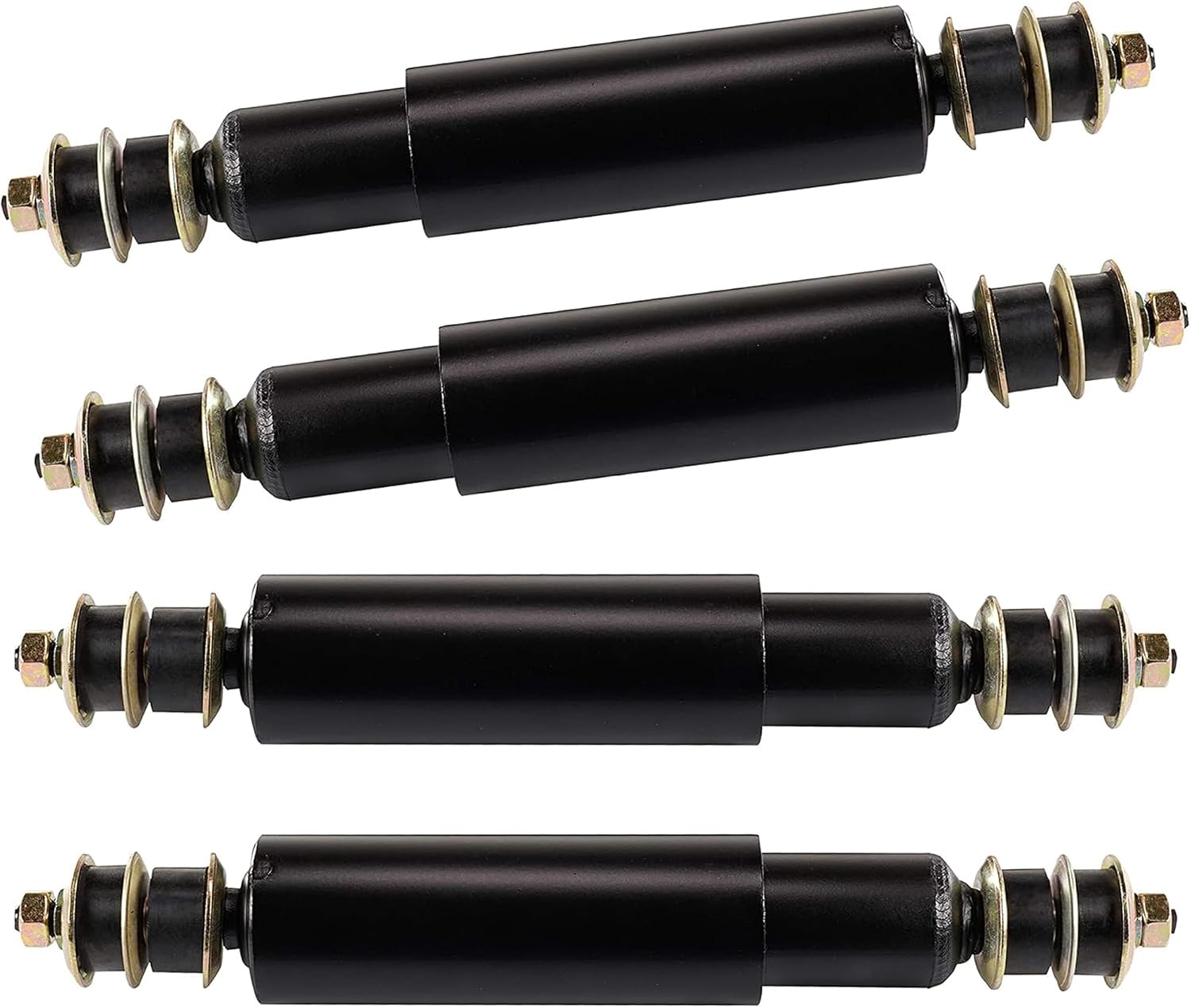 Huskey EZGO TXT Shock Absorbers Front and Rear 2 Pairs For 1994-Up Gas & Electric Golf Cart, Replaces OEM Part number # 76418-01, Nivel Part # 5006