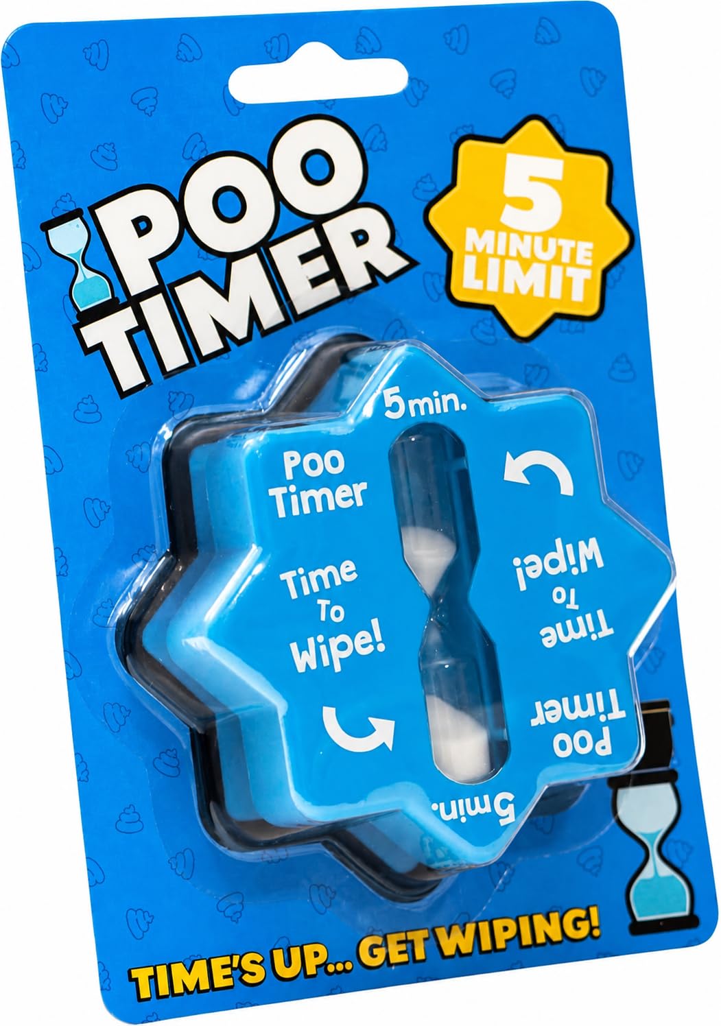 Poo Timer Funny Birthday Gift for Men, Dad or Husband – Ideal Joke Gift, Bathroom Timer, Novelty Stocking Filler, Gift Present- Blue