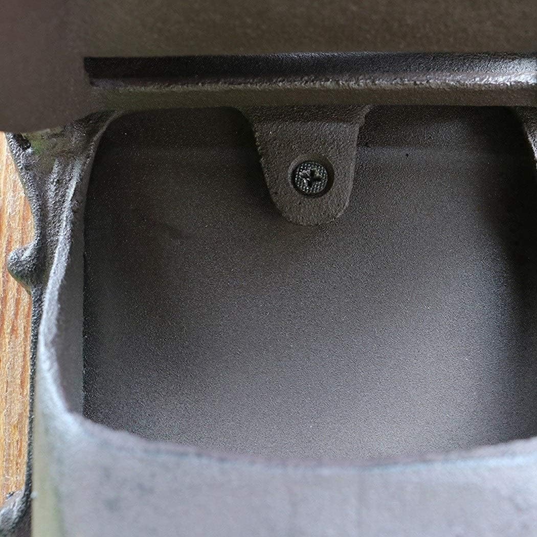 JYDQM Suggestion Box Collection Box Ballot Box Retro Cast Iron Small Mailbox European-Style Cast Iron Mailbox Wall-Mounted Mailbox 6X2.7X10.8In Mailbox