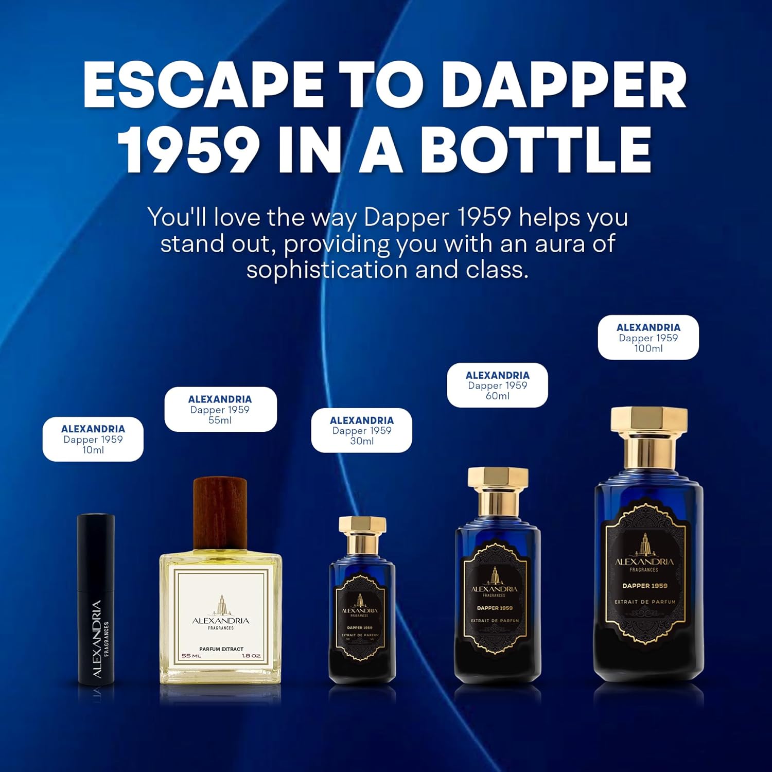 Alexandria Fragrances Dapper 1959 Eau De Parfum for Men - Long Lasting Luxury Perfume with Sicilian Citrus, Lemon Verbena, Lavender, Pepper & Star Anise - Elegant Everyday Cologne for Men - 30ml