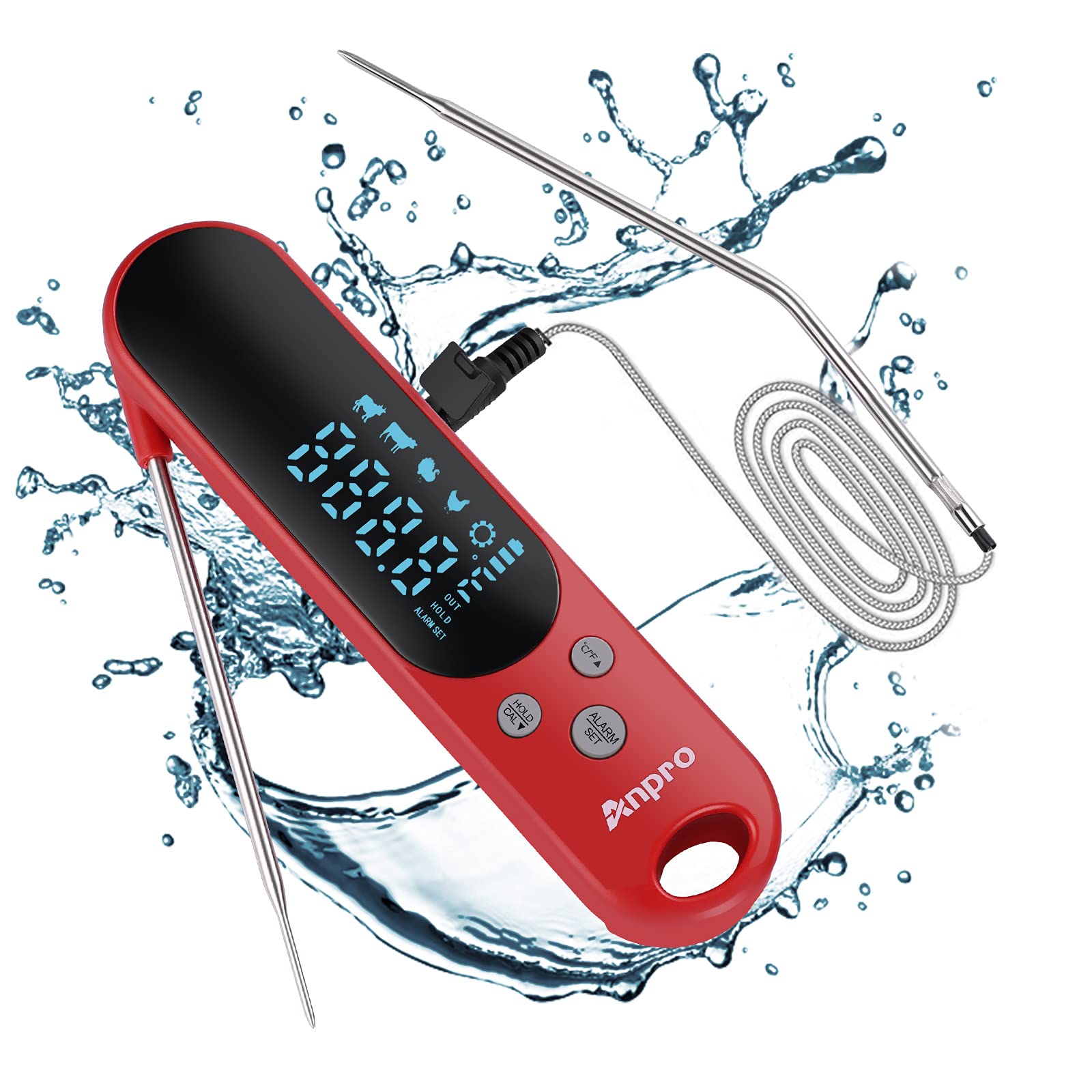 Buy Anpro Meat Thermometer Digital 2 in 1 Food Thermometer Instant