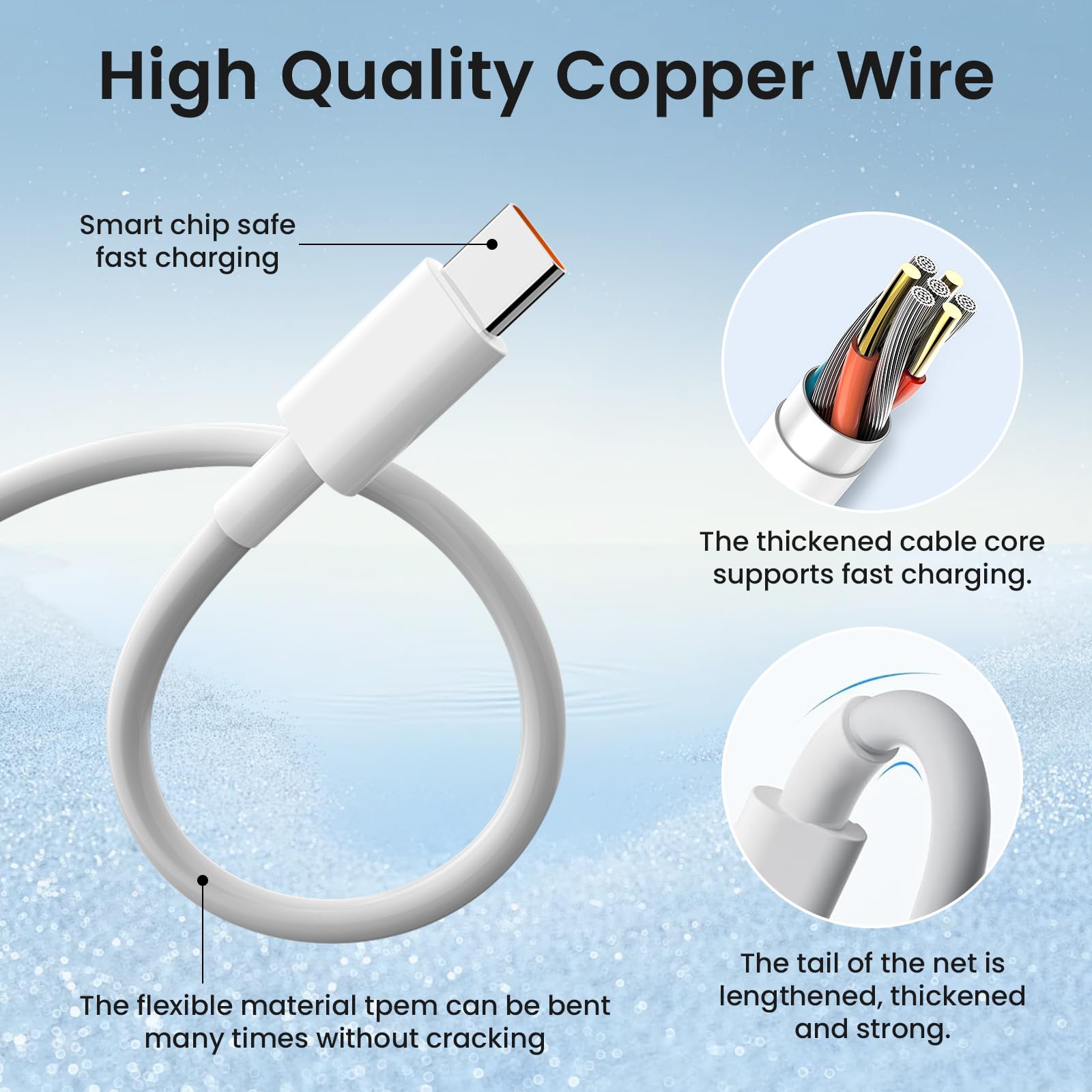 120W Cable USB Tipo C (2Pack 1M+2M) para Xiaomi Mi14 14 Ultra 13 Pro 12 12T 11,Carga Rápida USB a USB C Cable 6A para Redmi K60 Ultra Note 13 12 Pro+ 5G 11,Black Shark 5 4,Poco F6 F5 F4 GT 5G X6 X5 M5