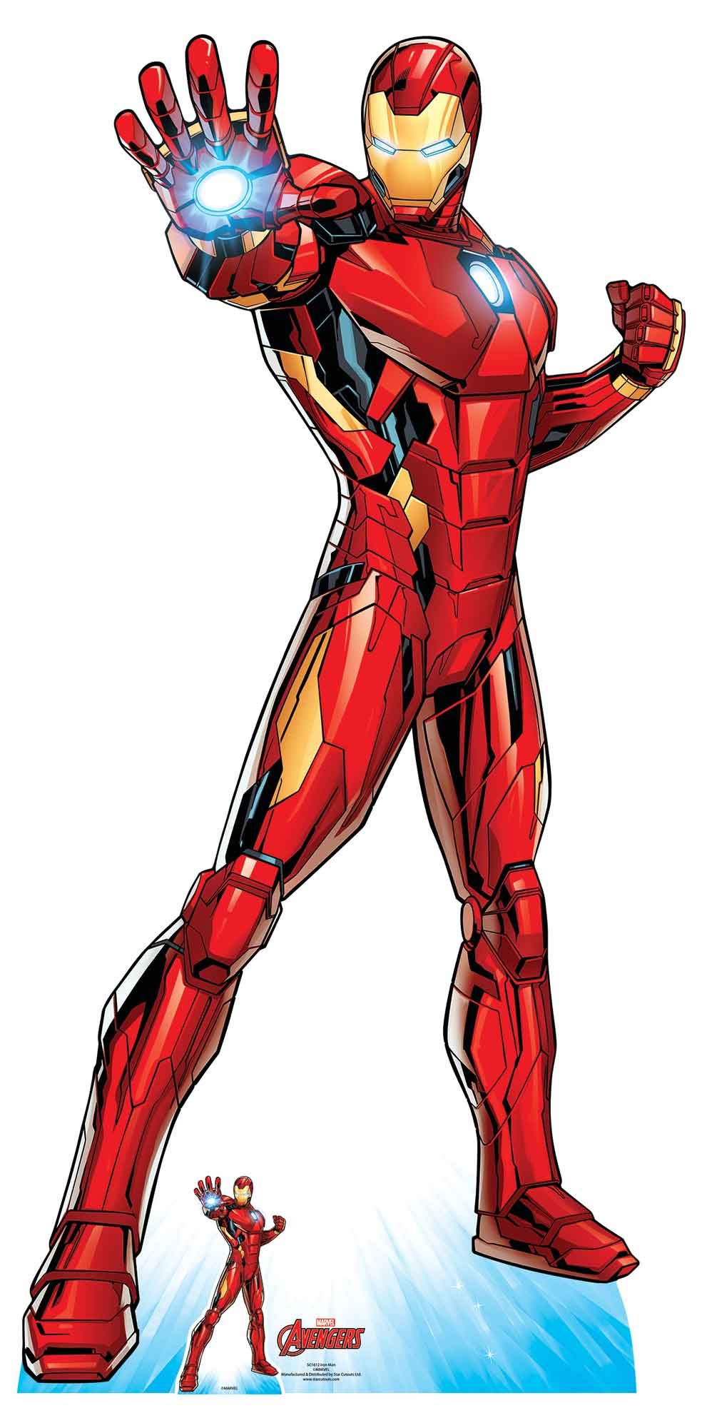 Star Cutouts SC1612 Iron Man Superhero Lifesize Cardboard Cut Out With Mini - Perfect for Marvel Fans, Parties, and Events