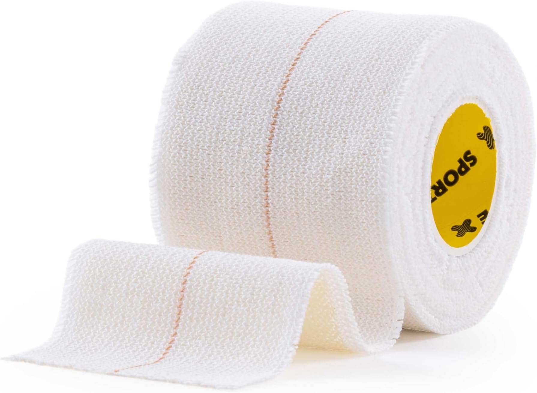 SPORTTAPE EAB Fabric Strapping Tape - 5cm x 4.5m | Elastic Adhesive Bandage, Rugby Strapping Adhesive Bandage Tape for Wrist, Ankle, Knee, Elbow | Extra Strong, Non-Tear Centreline - Single Roll
