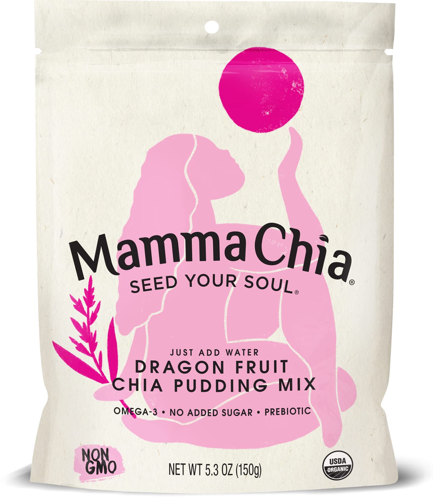 Mamma Chia Organic Chia Pudding Mix, Dragon Fruit (Pack of 6) for sale