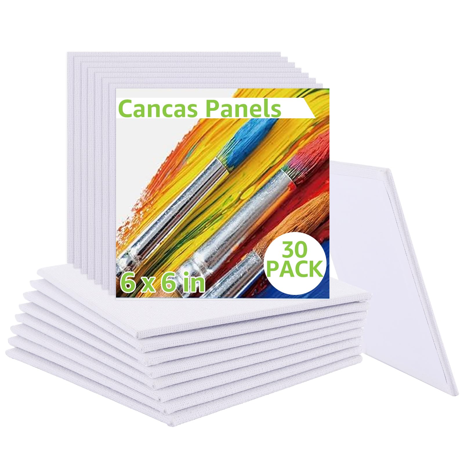 APACALI 30PCS Canvas for Painting 15 x 15cm