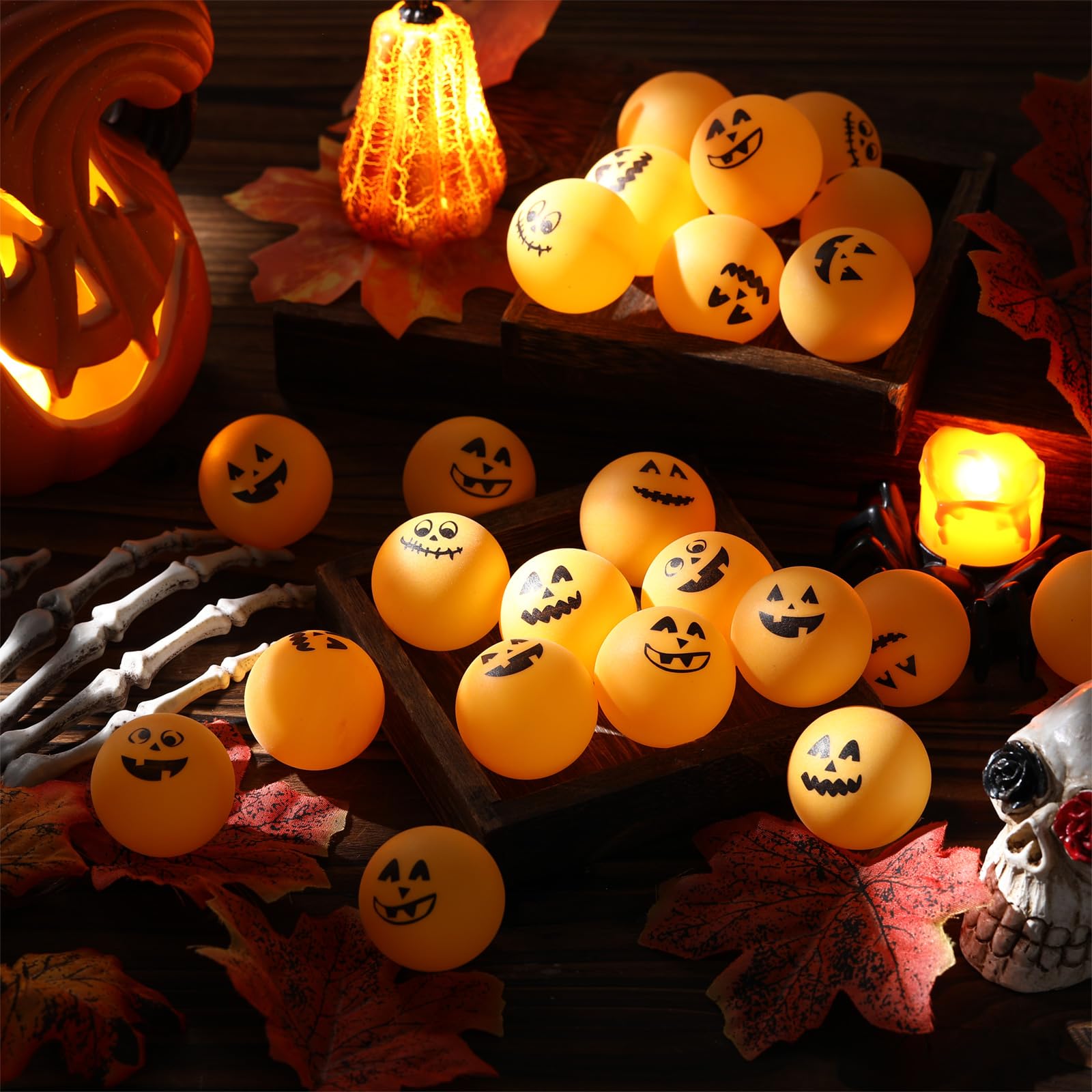 Amazon.co.jp: Jenaai 60個 ハロウィンジャックOランタンボール