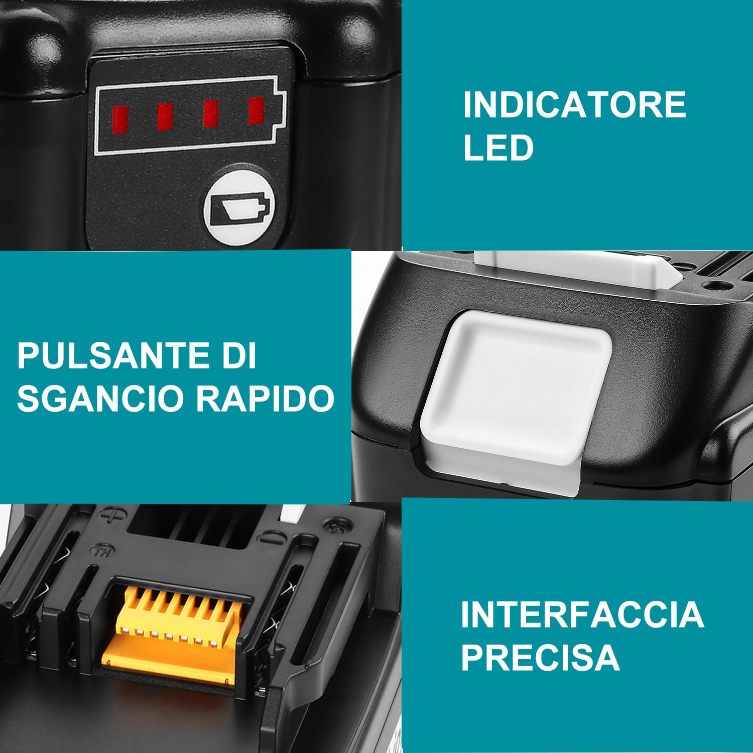 2Pack 5.0Ah Replacement per makita 18V Batteria BL1850 BL1860B BL1860 BL1840 BL1845 BL1835