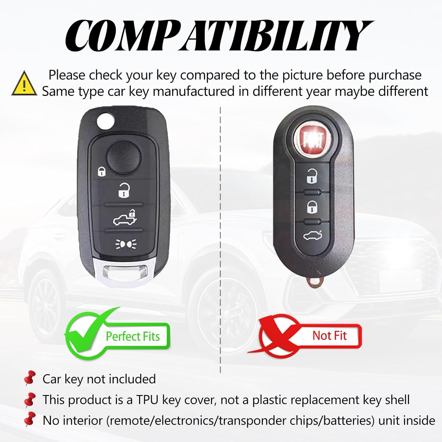 Cover Chiave TPU Fiat 500X 500L 500 Tipo Egea Toro Cronos Mirror Lounge Punto Jeep Renegade Dodge Neon Copri Chiavi Guscio Chiave Auto Telecomando Flip Key