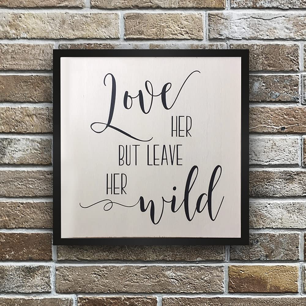 by Unbranded Love her but Leave her Wild Wood Sign Funny Kitchen Sign Modern Farmhouse Kitchen Kitchen Wall Country Kitchen Farmhouse Wood Wall Funny Vintage Home