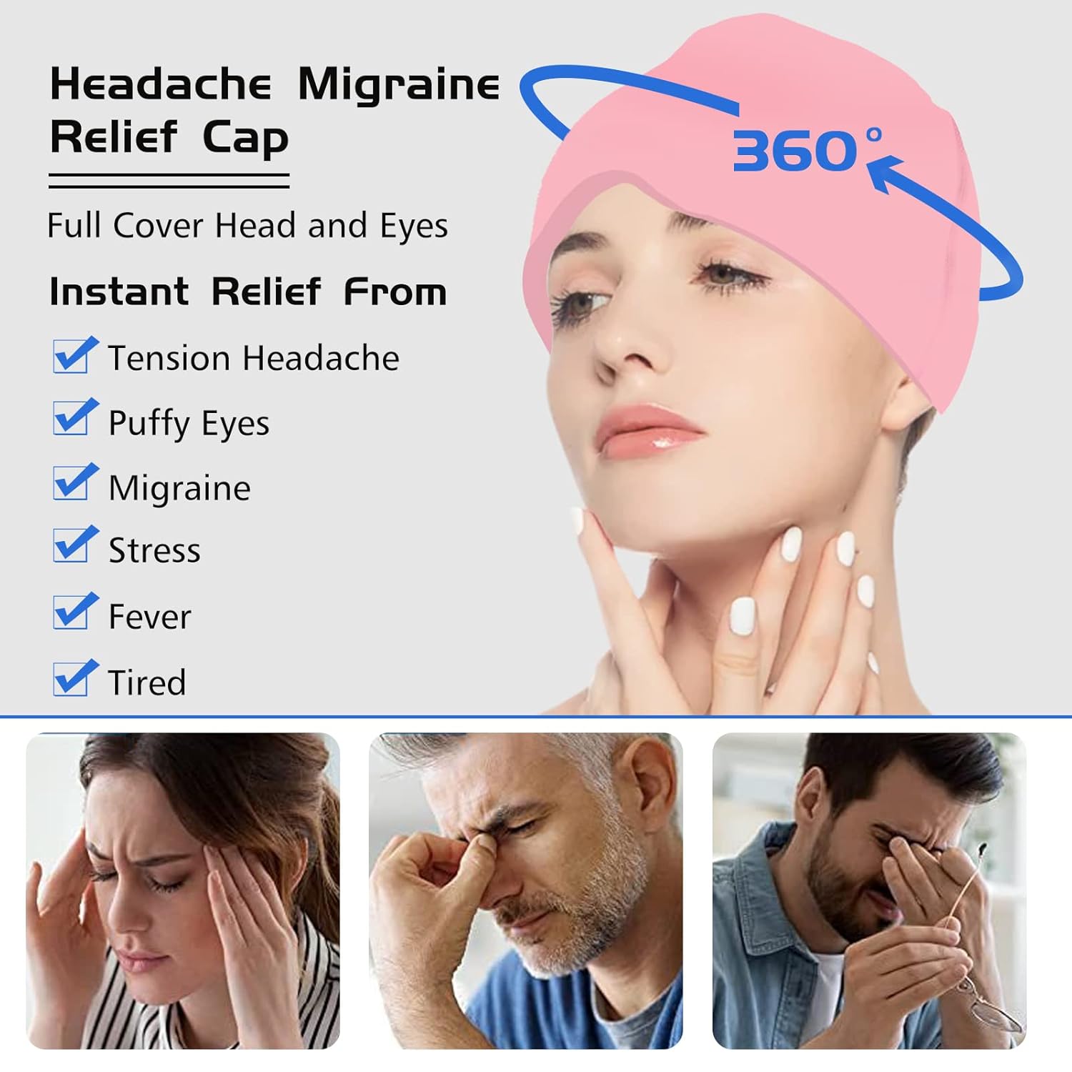 Reusable Migraine Relief Gel Cap ByteStore IN