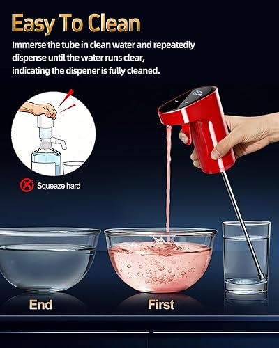 Miniatura 7 de Decantador de vino eléctrico 5 en 1 y dispensador inteligente de licor, esencial para fiesta de Pascua, aireador automático con dosificación de Rojo