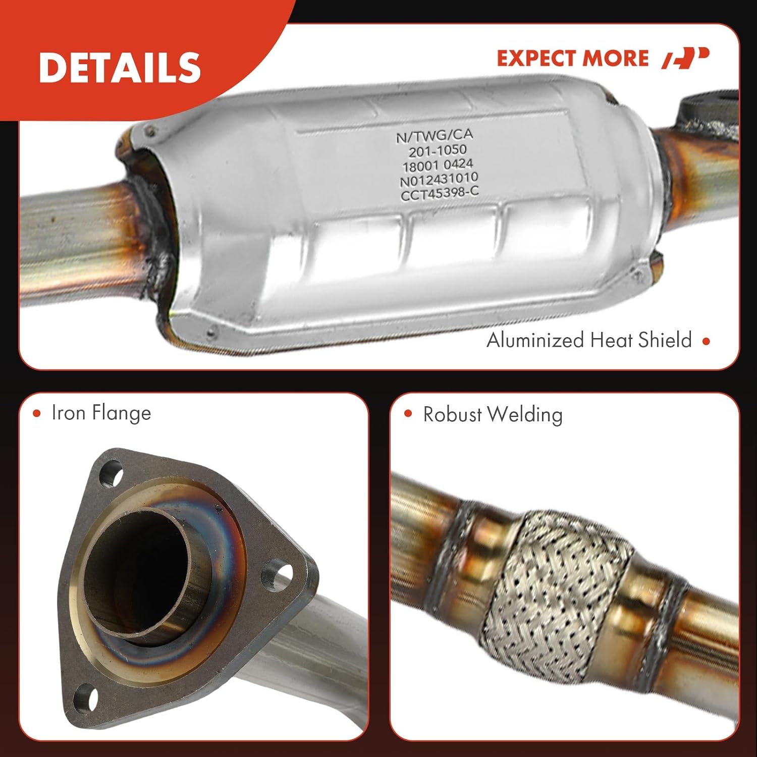 A-Premium Left Catalytic Converter with Gasket Kit Direct-Fit Compatible with Toyota Tundra 2000 2001 2002, 4.7L, E.P.A. Compliant