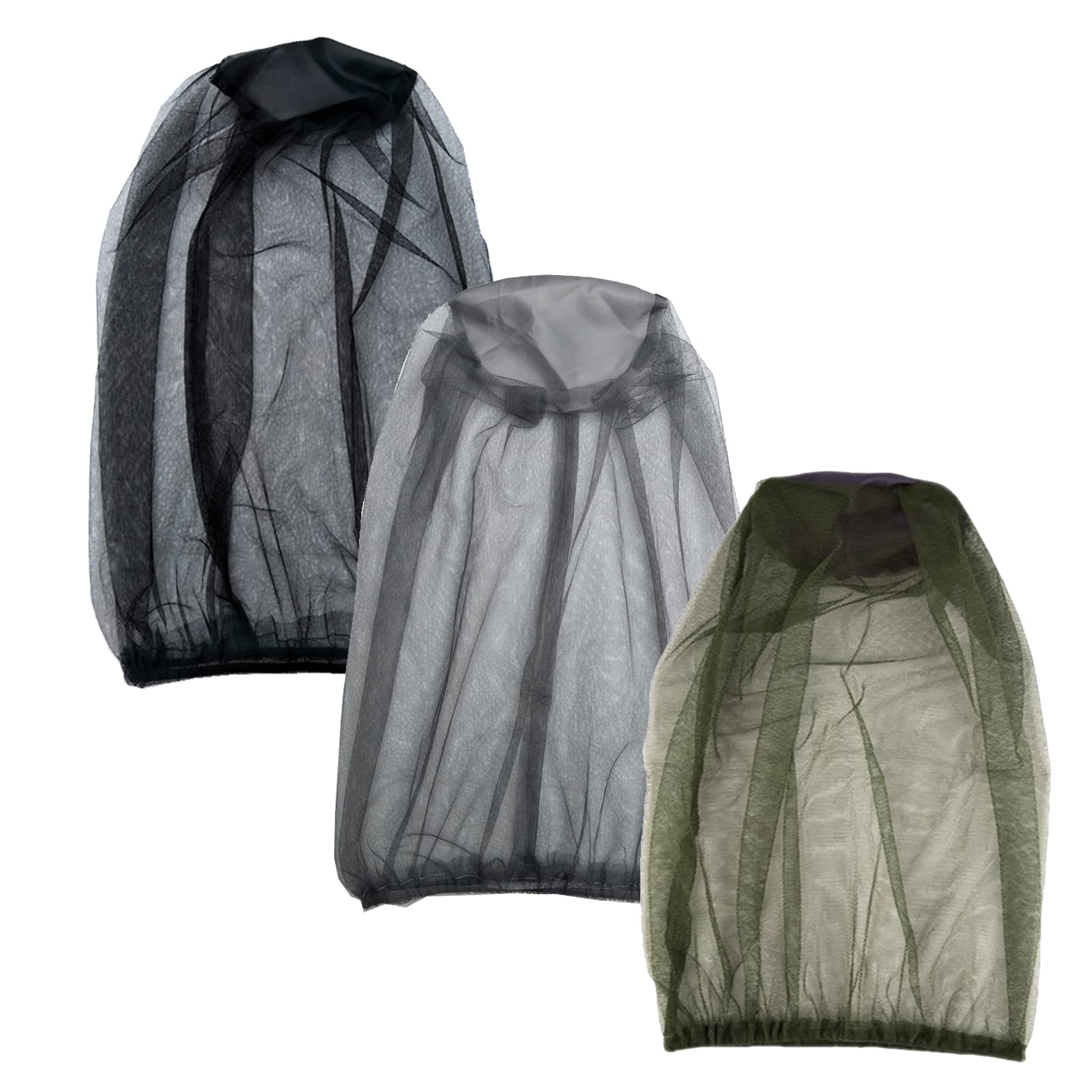 Mosquito Head, Cappello da Insetto, Zanzariera Cappello, Mosquito Zanzariera Hat, 3 Pezzi Cappuccio Anti-Zanzara Rete, Insetto Mosquito Hat per Apiary, Pesca, Outdoor Appassionato di Protezione