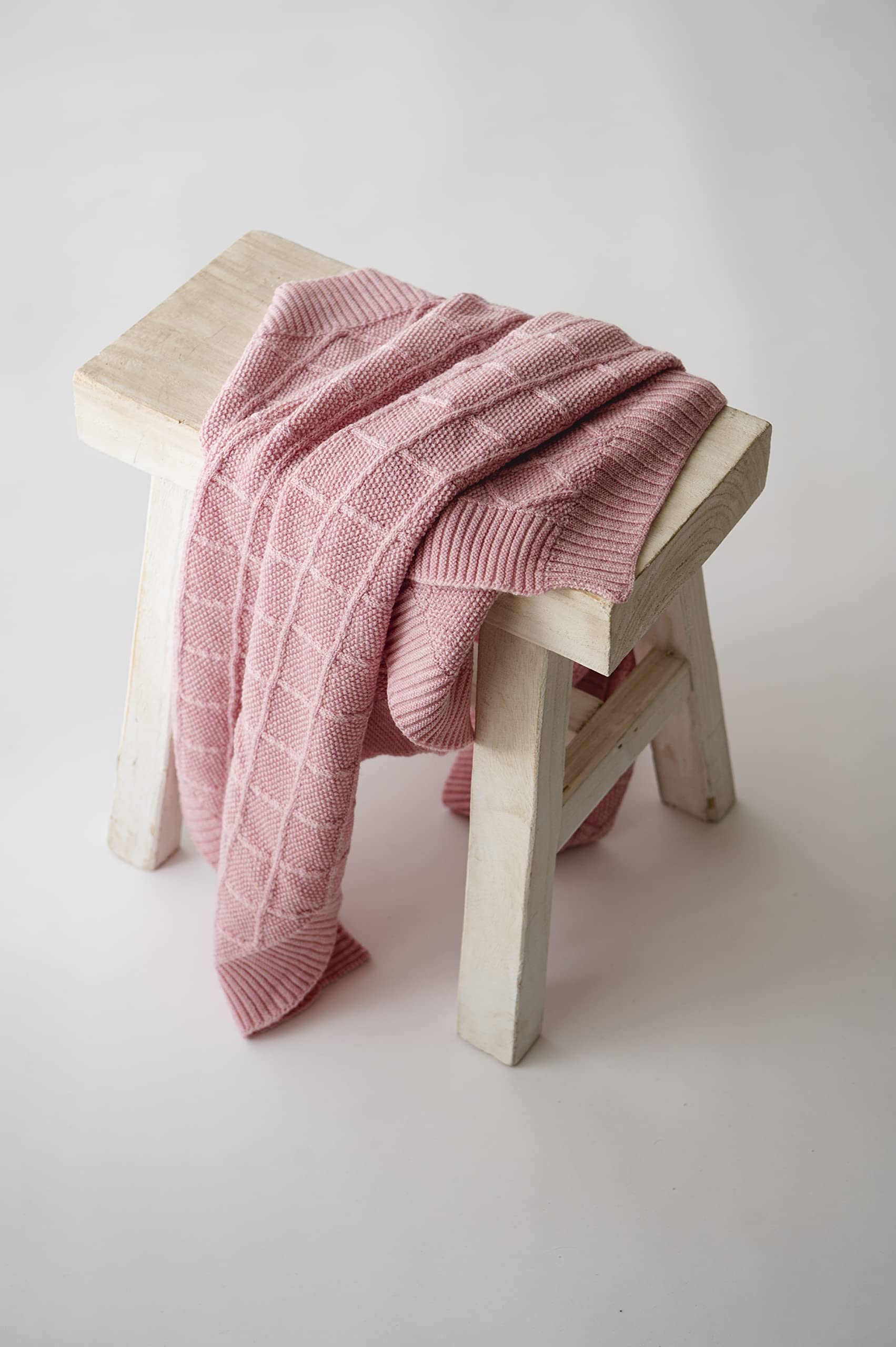 Kaiser 65217315 WOOL - Knitted baby blanket 100% merino wool, breathable baby blanket, newborns for summer, newborns, stroller blanket, baby shawl blanket, collar powder