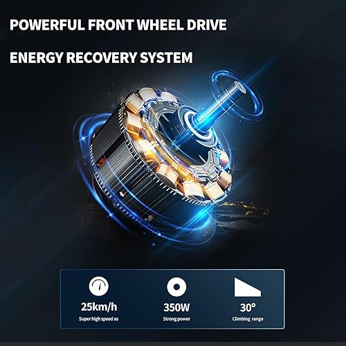 Miniatura 2 de USIE Patinete eléctrico, motor de 350 W, rango de 15 a 35 millas y 15.56 MPH, neumáticos de doble densidad de 8.5 pulgadas, freno electrónico E-ABS,