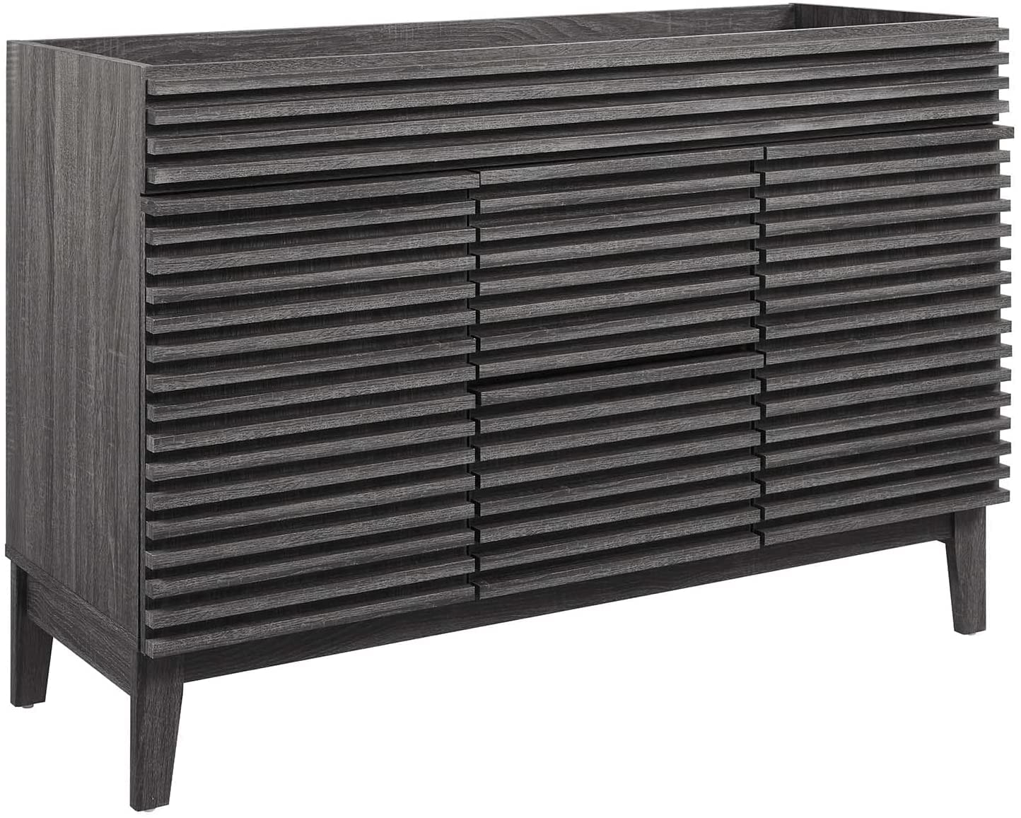 Modway Render 48" Double Sink Compatible (Not Included) Bathroom Vanity Cabinet in Charcoal