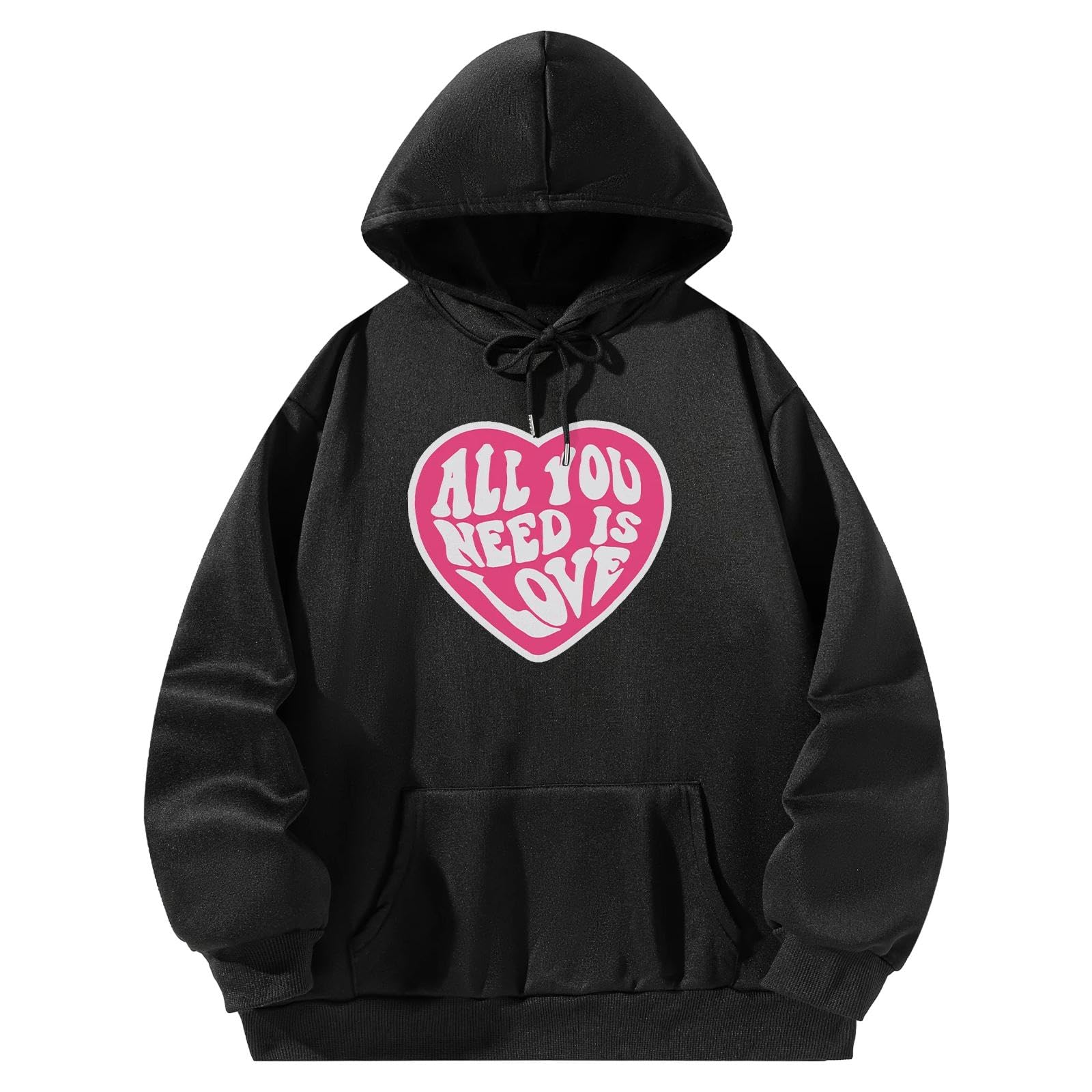 nivaa Women Hoodies Classic Casual Black Pullover for Teen Girls Vacation Shopping XL-picture-28