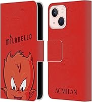Vista 86 de Head Case Designs Funda de piel con licencia oficial de AC Milan Dream Big Children compatible con Apple iPhone 13 Mini