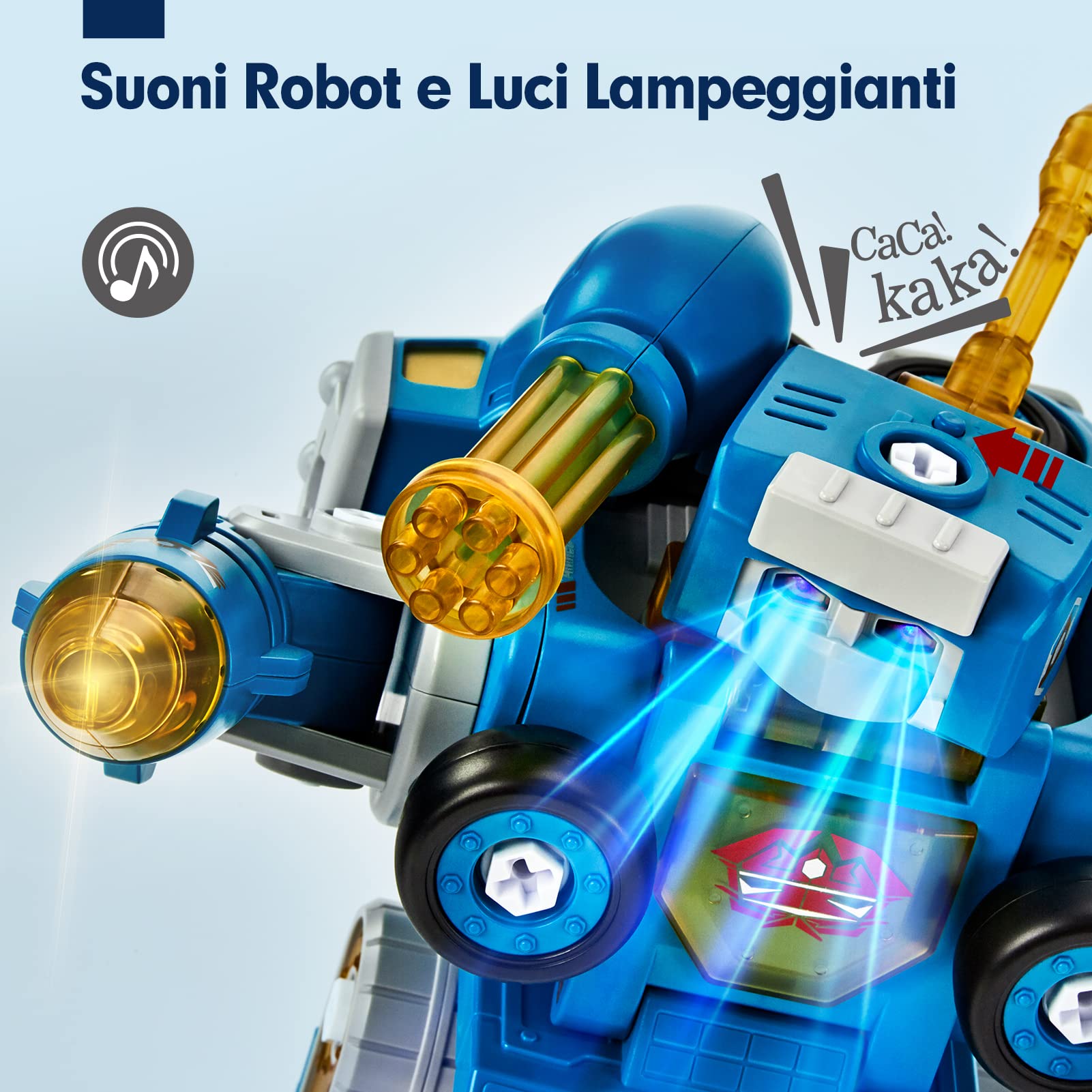 hahaland Giochi per Bambini 5 anni Maschio - 5 in 1 Camion Giocattoli da Costruzione Smontabile Robot Creativi STEM Veicoli Regali Educativi