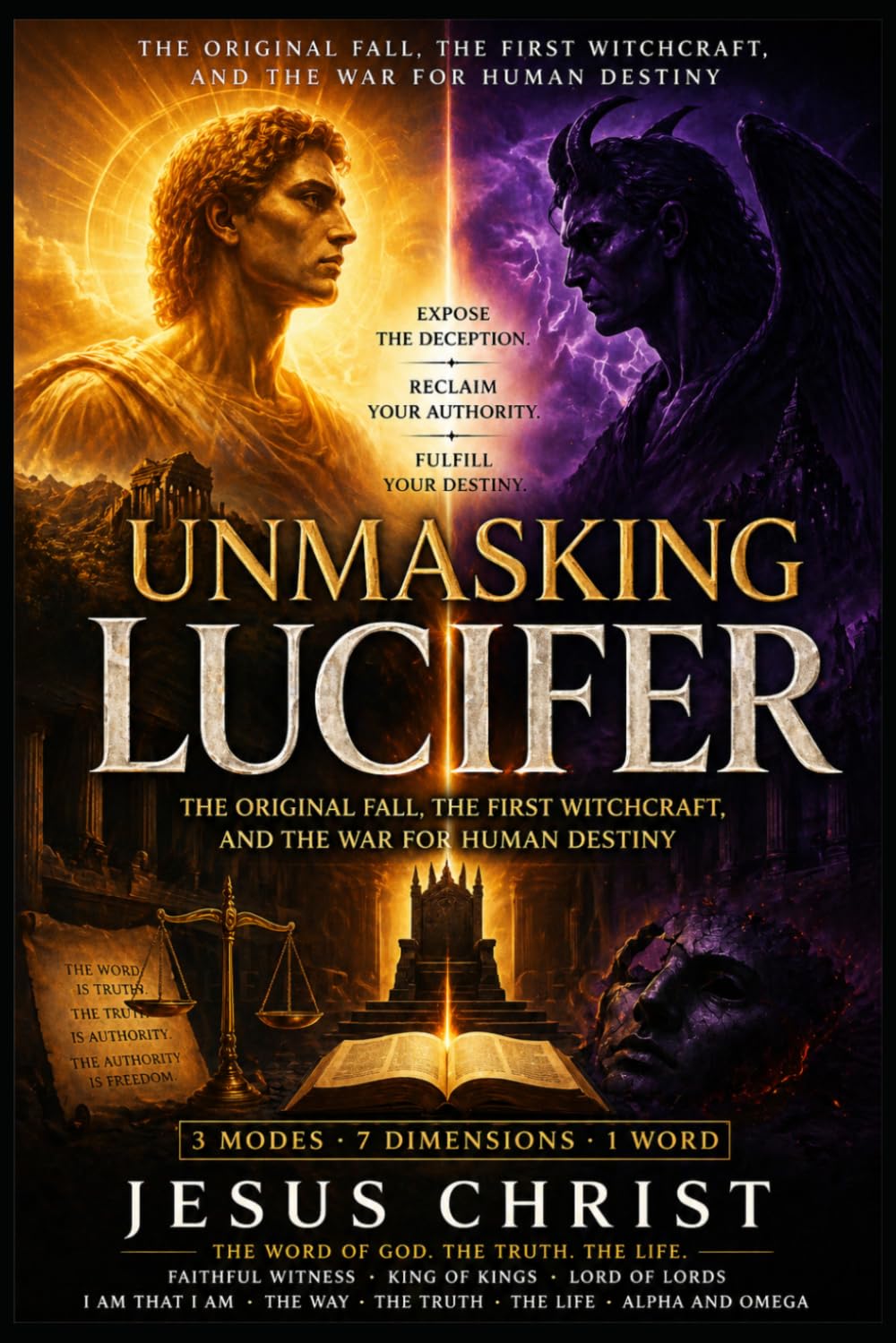 UNMASKING LUCIFER: The Original Fall, the First Witchcraft, and the War for Human Destiny: How the Corruption of the Word Created a Counterfeit Kingdom, and How Humanity Escapes It