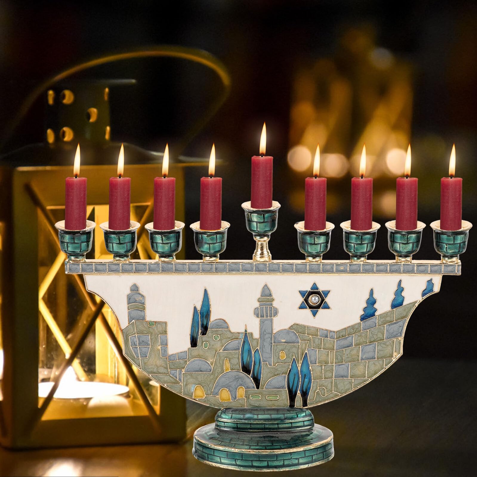 TOPBATHY candelabro gerusalemme stoppini di Candele a LED leggero decorazioni per matrimoni lumino luce light decorazione casa portacandele portacandele per candelabri Metallo