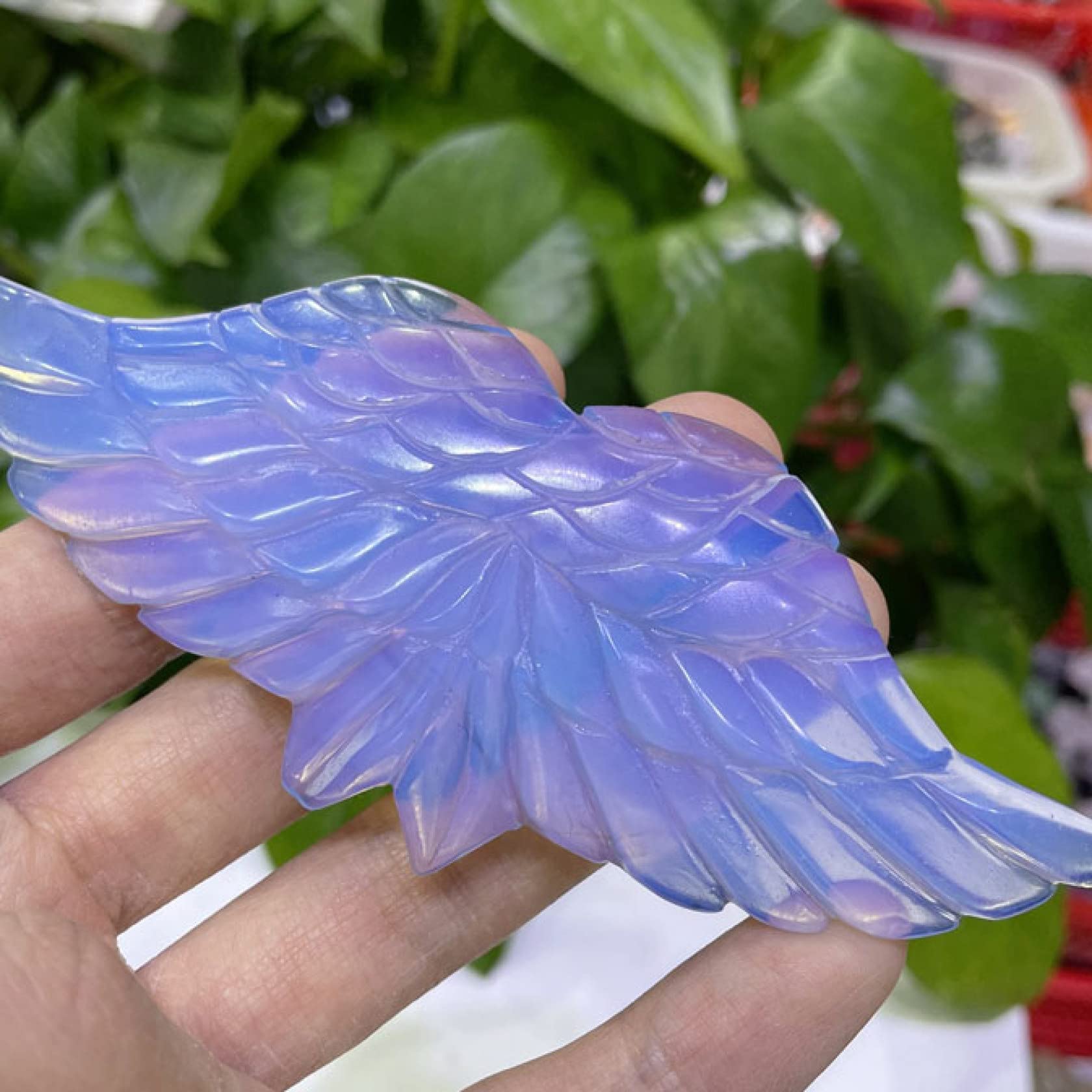 Amazon.com: OQATNXUR Angel Wings Figurines Crystal Stone Natural