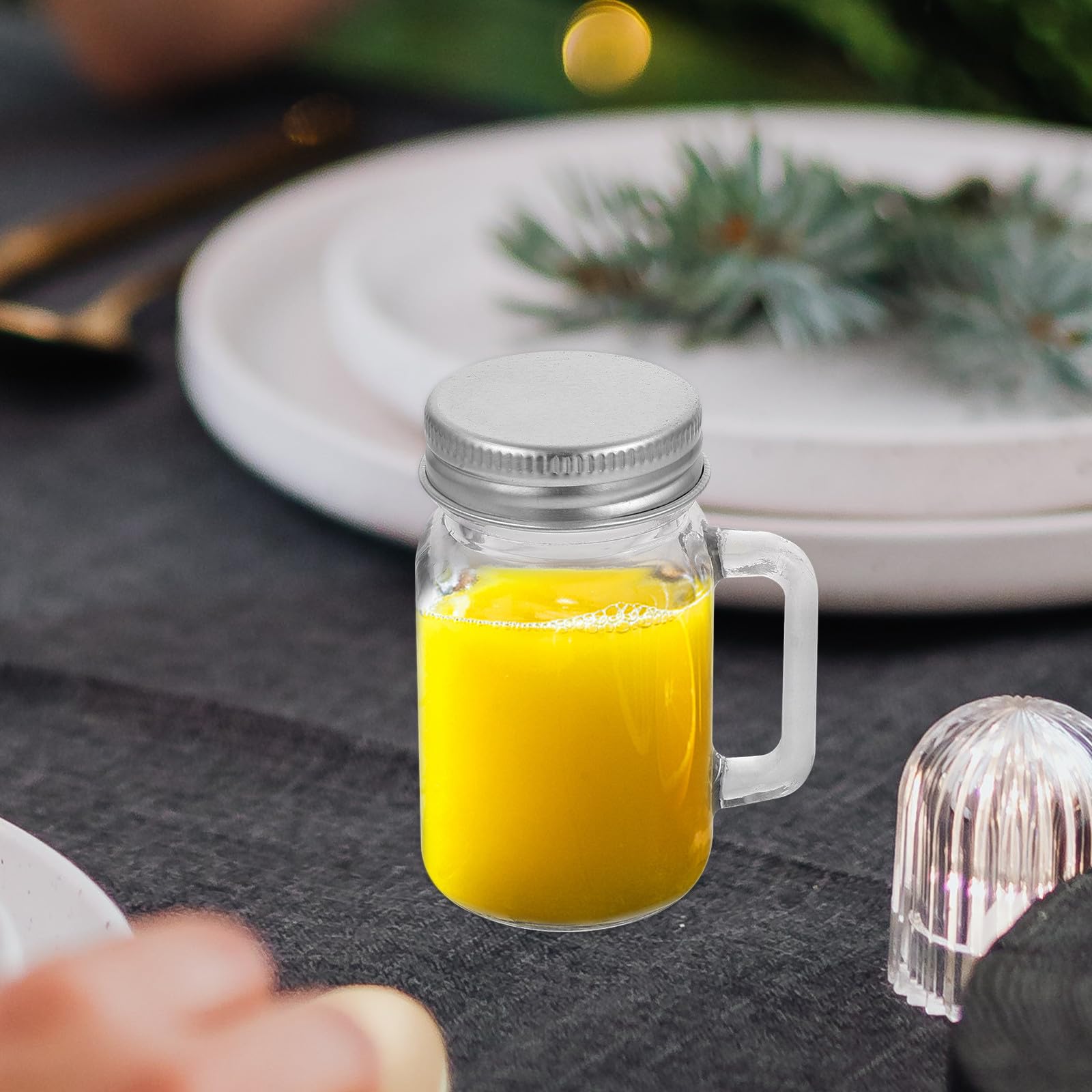 16 Pièces Petit Pot à Confiture en Verre 60ml