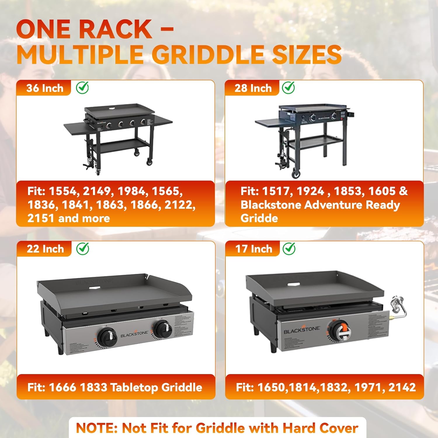Griddle Warming Rack for Blackstone Griddle, Adjustable Griddle Accessories Cooling Warmer Rack for Black stone Weber and Most Tabletop Flat top 17 22 28 36 Inch Gas Grills