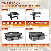 Vista 8 de Griddle Warming Rack for Blackstone Griddle, Adjustable Griddle Accessories Cooling Warmer Rack for Black stone Weber and Most Tabletop Flat top 17