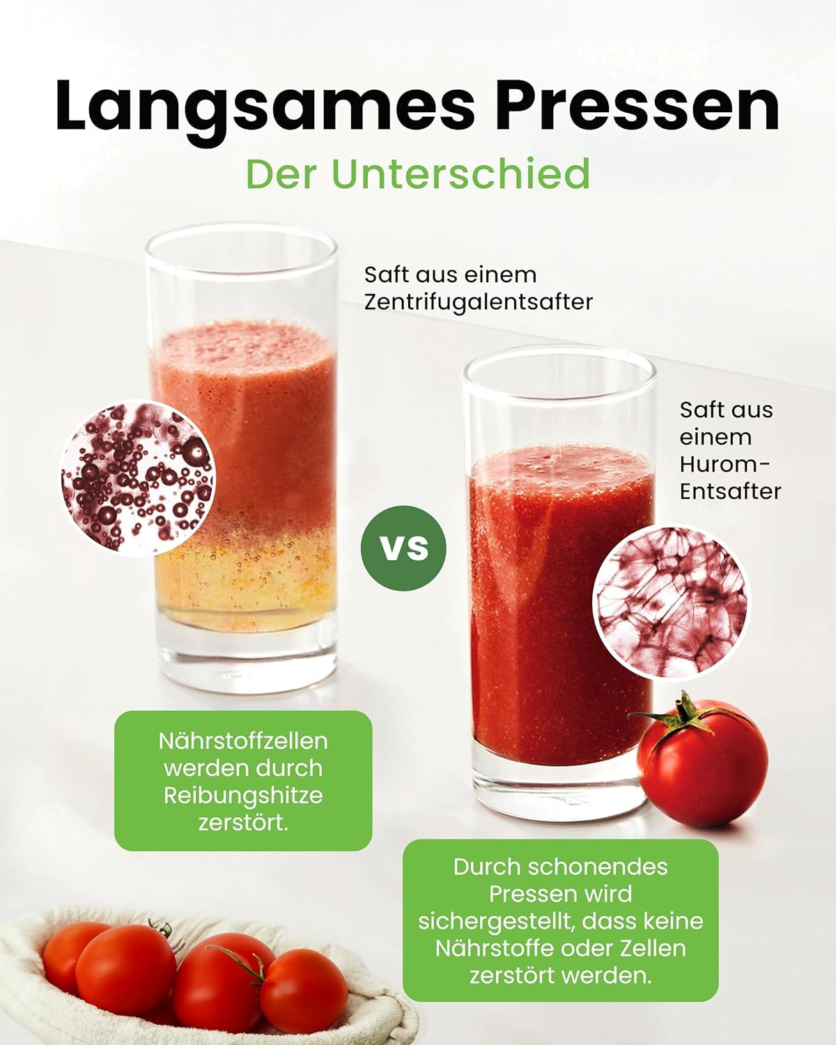 Hurom Slow Juicer | Entsafter Gemüse und Obst | H400 | Leicht zu Reinigen & Leiser Motor Elektrischer Entsafter mit großem Behälter und Siebfilter 2L | 150 Watt | BPA Frei | Schwarz