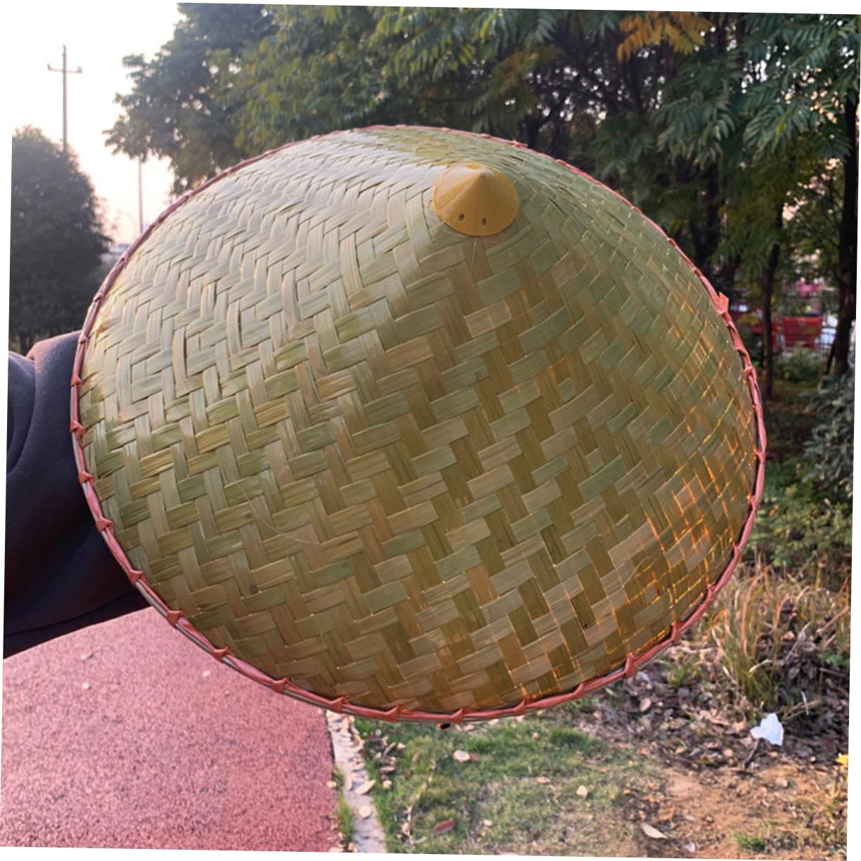Cabilock Sombrero Cónico de Bambú para Adultos, Ligero y Transpirable, Adecuado Vida Diaria y Fiestas, Diseño Tradicional Japonés Resistente y Elegante