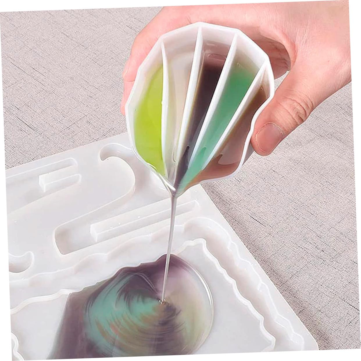 OSALADI 4Pcs Silicone Mixing Cups for Epoxy DIY Craft Pigment Holder for Paint Pouring and Craft Projects Convenient and Tool