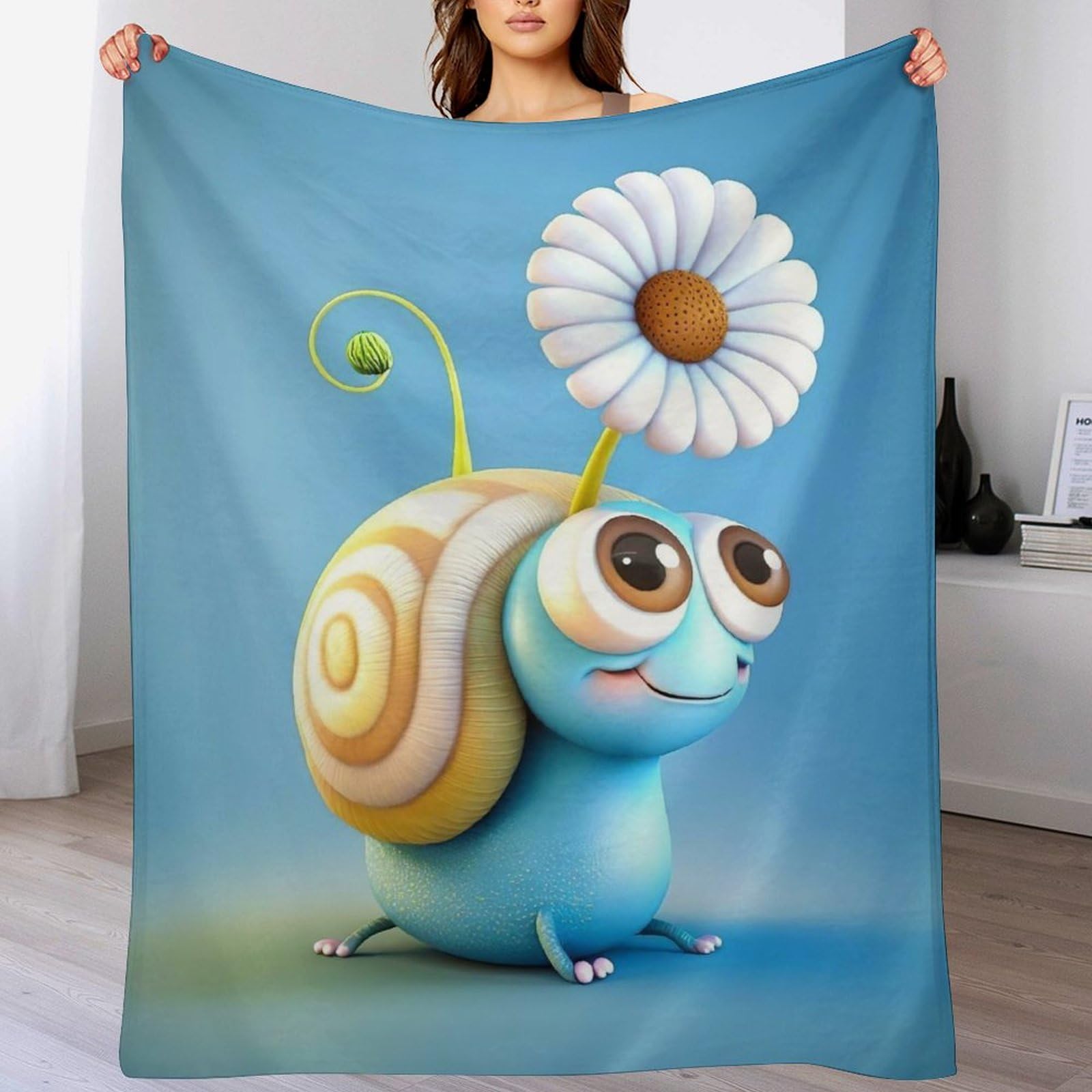 Couverture en flannel motif escargots pour vos soirées cocooning