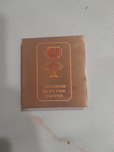 500 Gram 99.9% Fine Copper Bar, Pure Solid Bullion Ingot