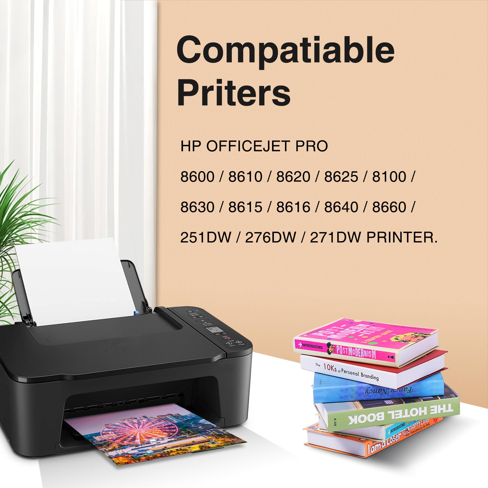 Cartucho Tinta Dye 1500 Páginas Cartucho De Tinta Recarregável 950 951 Xl, Para Hp Officejet Pro 251dw 276dw 8100 8600 8610 8620 8630 8640 8650 8660 Impresión Color Cyan