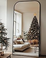 Vista 8 de Antok Espejo de longitud completa, espejo de pie de 59 x 22 pulgadas, espejo grande de pie en forma de arco, espejos de cuerpo completo con soporte