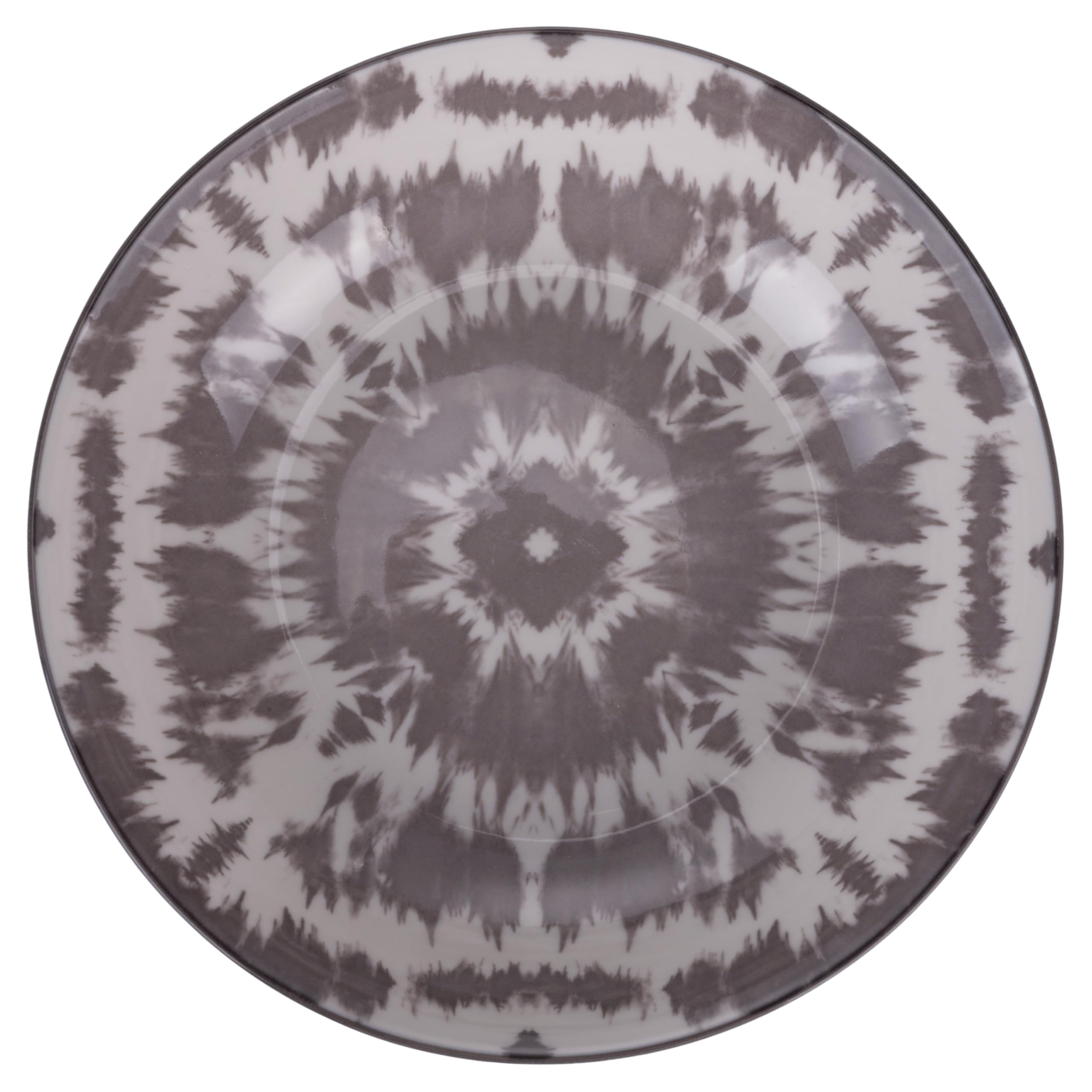 Lot de 6 assiettes creuses en porcelaine, The Grey