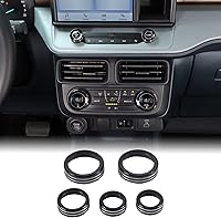 Vista 10 de Aunginsy Cubierta circular para botón de volumen de aire acondicionado de consola central, compatible con Ford Maverick 2022-2024, botón