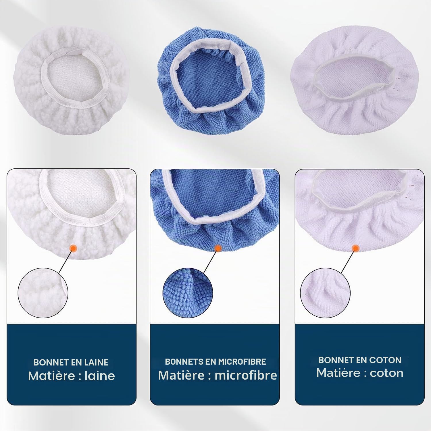 Polisseuse automatique 1600W avec 6 vitesses variables | Kit de polissage avec manche amovible bleu, tampon de polissage, éponge de polissage, peau à polir, ensemble de polisseuse