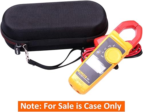 Miniatura 5 de LTGEM - Funda rígida compatible con Fluke 323/302+ / 301D / 324/325, abrazadera y multímetro AC-DC TRMS, bolsillo de malla para accesorios (solo