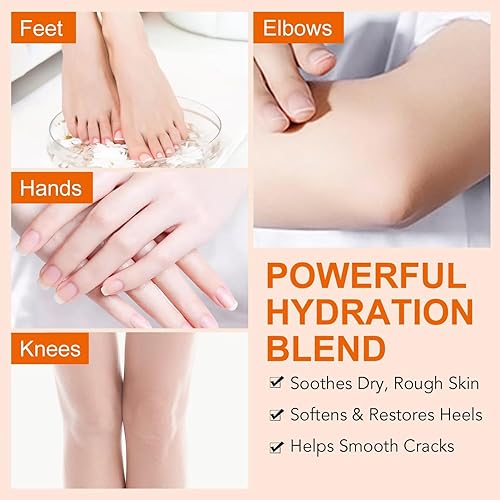 Miniatura 4 de ZAIDOC Tender Crema hidratante para pies, parafina líquida y aceite de oliva para talones secos y agrietados, 1.41 onzas (naranja)