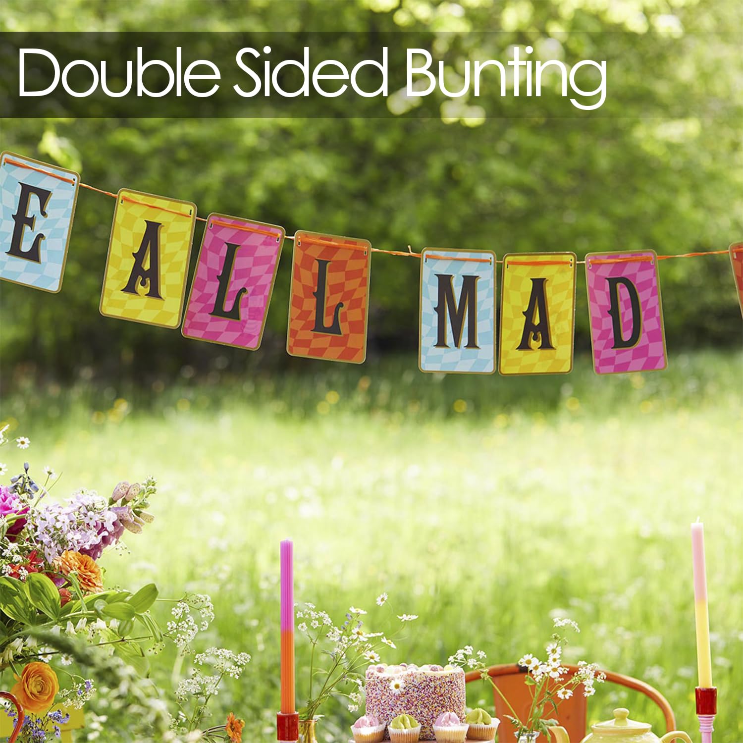 Festone Alice Nel Paese Delle Meraviglie - Doppia Faccia 3 Metri Per Feste - Foto 10