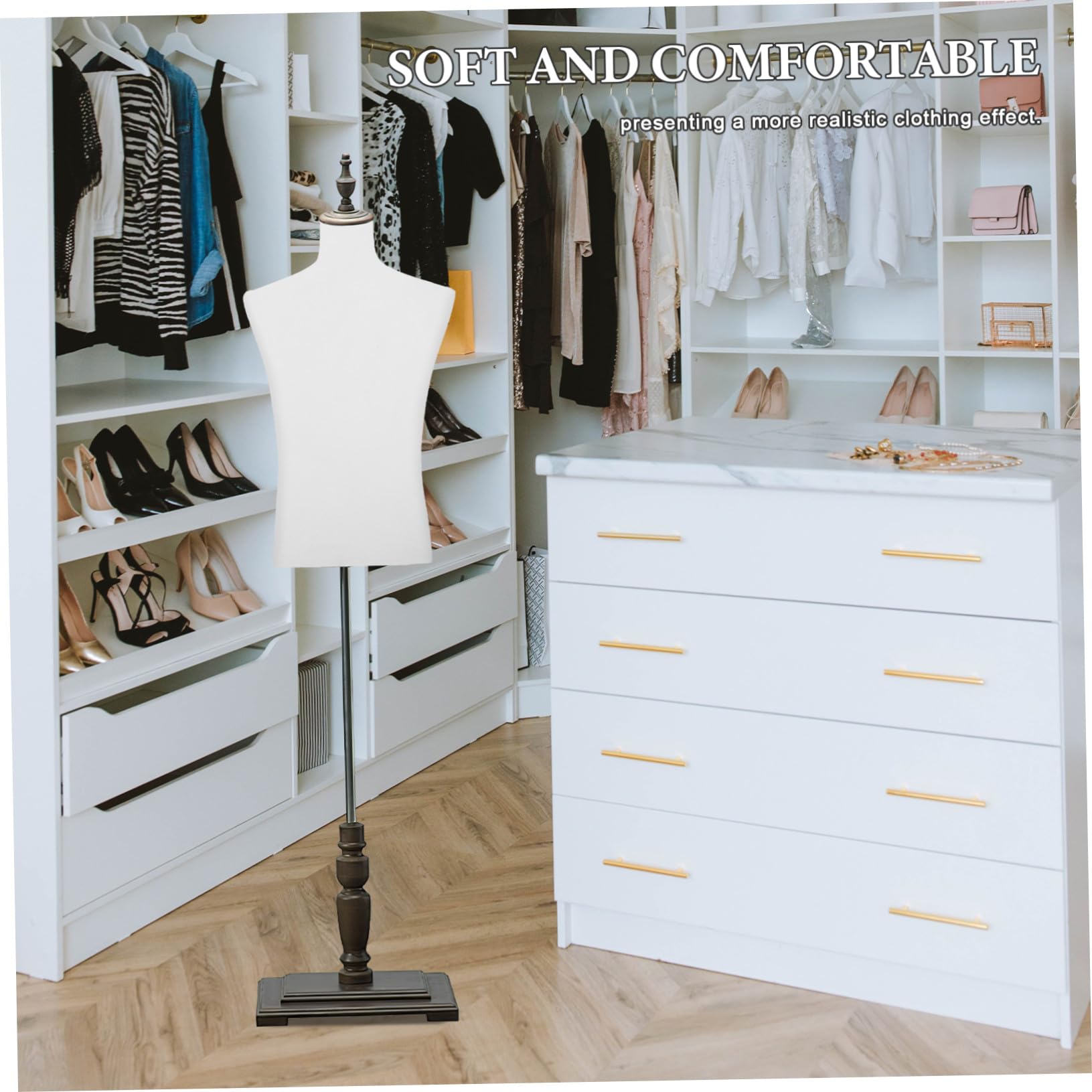 Copri Manichino Maschile in Cotone Bianco per Negozi di Abbigliamento Design Realistico e Facile Installazione, Versatile per Esposizioni e Studi Fotografici
